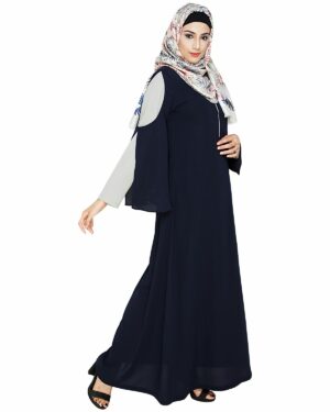 Alternative view of Dora Sleeves Blue Abaya