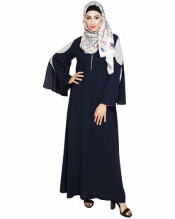 Dora Sleeves Blue Abaya - Image 3