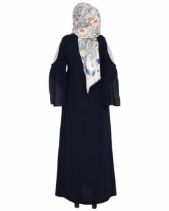 Dora Sleeves Blue Abaya - Image 6