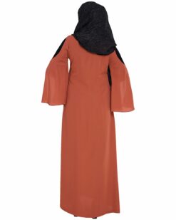 Dora Sleeves Brick Red Abaya - Image 6