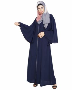 Angel Sleeves Blue Abaya - Image 3