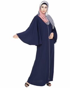 Angel Sleeves Blue Abaya - Image 4