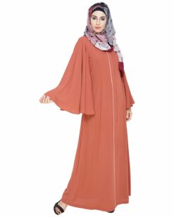 Alternative view of Angel Sleeves Brick Red Abaya