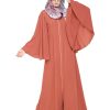 Brick Red Abaya | modern abaya | abaya for girls