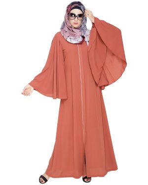 Brick Red Abaya | modern abaya | abaya for girls