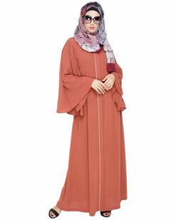Angel Sleeves Brick Red Abaya - Image 5