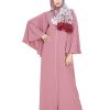 beautiful abaya designs | abaya in pakistan | tea pink abaya