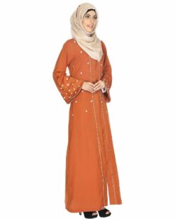 Alternative view of Delicate Pearl Embroidered Abaya