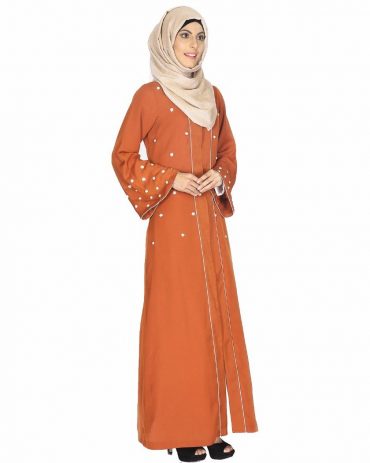 Alternative view of Delicate Pearl Embroidered Abaya