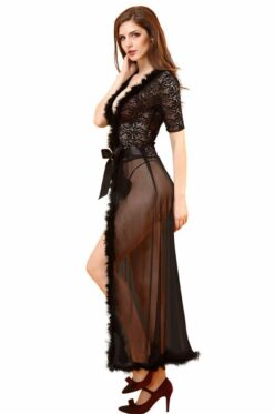 Lingerie Dress Costume Transparent Nightwear Lace Babydoll - Image 3