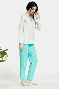 Alternative view of Pop Fresh Cotton Top N Pyjama Set - Green