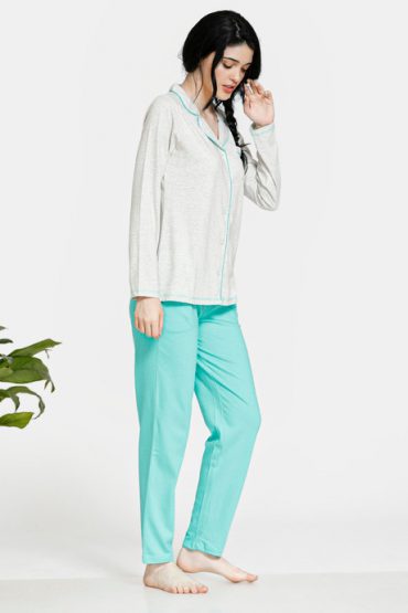 Alternative view of Pop Fresh Cotton Top N Pyjama Set - Green