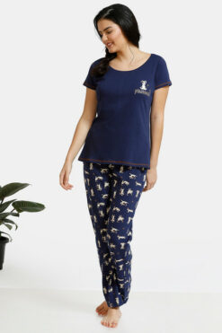Alternative view of Must Haves Knit Cotton Top N Pyjama Set - Navy