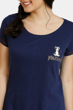 Must Haves Knit Cotton Top N Pyjama Set - Navy - Image 4