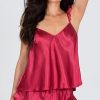 maroon nighty silk dress | SATIN nightdress | silk camisole set