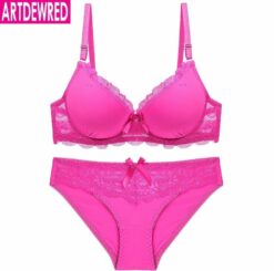 Lace Bra And Panties Female Push Up Bra Set - Image 6