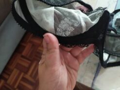 Lace Floral Transparent No Padding Cup Bra Set - Image 5