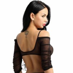 Alternative view of Black Soft Off Shoulder Short Tank Top