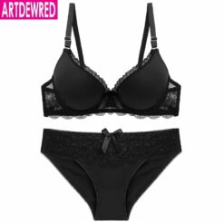 Lace Bra And Panties Female Push Up Bra Set - Image 3