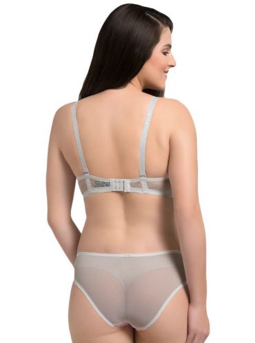 Alternative view of Pink Floral Lace T-Shirt Bra And Panty Set