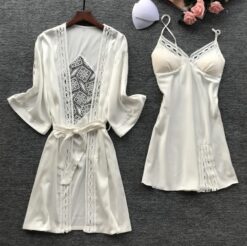 Robe Gown Set Ladies Nightwear Night Dress - Image 5
