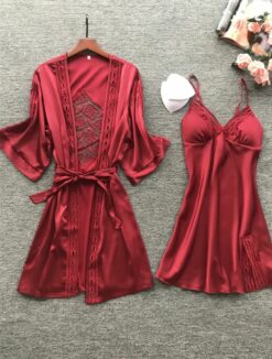 Robe Gown Set Ladies Nightwear Night Dress - Image 3