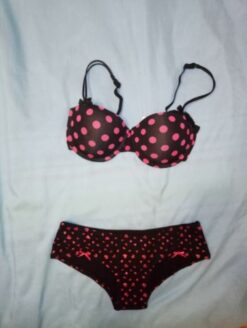 1/2cup push up rose dot Bra Set - Image 3