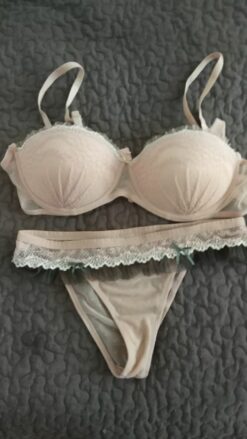 Lace Push up Bra Beige - Image 3