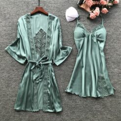 Robe Gown Set Ladies Nightwear Night Dress - Image 2