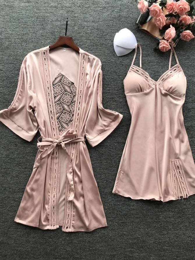 Buy Zairra Women's Satin Solid Maxi Night Dress (ZRN0002_Brown_Free Size)  at Amazon.in