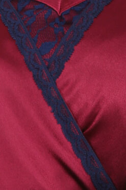 Satin Night Dress & Full Sleeves Robe - Image 10