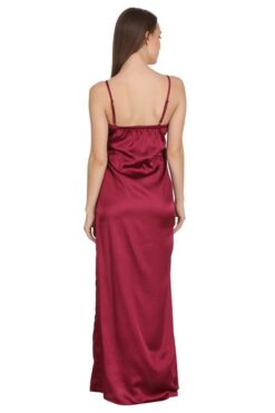 Satin Night Dress & Full Sleeves Robe - Image 9