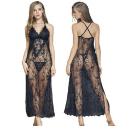 Fashionable Long Transparent Babydoll Lingerie - Image 5