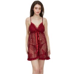 Satin Babydoll Lingerie Dress