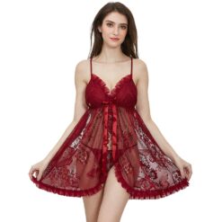 Satin Babydoll Lingerie Dress