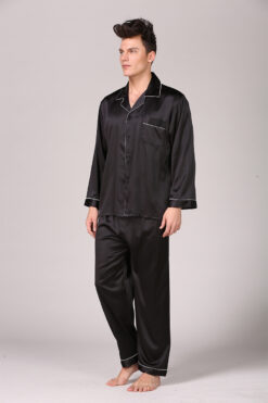 Men Nightwear Long Sleeve Sleeping Suit for Men