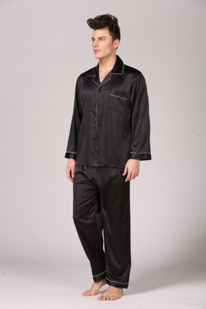 Men Nightwear Long Sleeve Sleeping Suit for Men