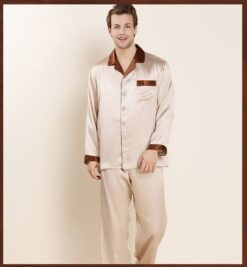 Silk Long Sleeve Shirt & pant Men Sleepwear | mens nighty dress | silk long shirt | gents nighty