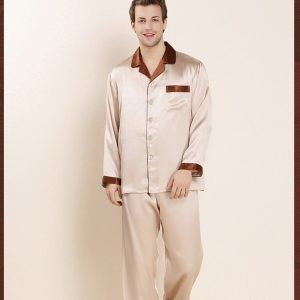 Silk Long Sleeve Shirt & pant Men Sleepwear | mens nighty dress | silk long shirt | gents nighty
