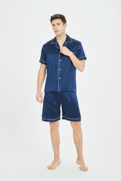 Pure Silk Men two piece Night Dress