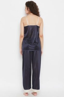 4 Piece Nightwear Set in Dark Blue