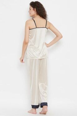 4 Piece Nightwear Set in Skin Color