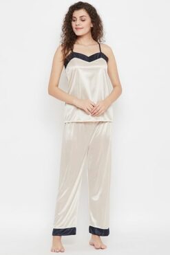 4 Piece Nightwear Set in Skin Color