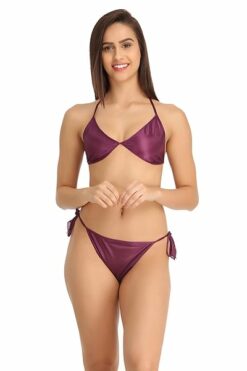 9 Pcs Bridal Nightwear Set in Purple