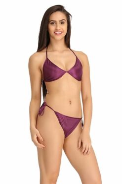 9 Pcs Bridal Nightwear Set in Purple