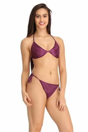 9 Pcs Bridal Nightwear Set in Purple