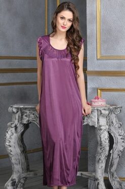 9 Pcs Bridal Nightwear Set in Purple