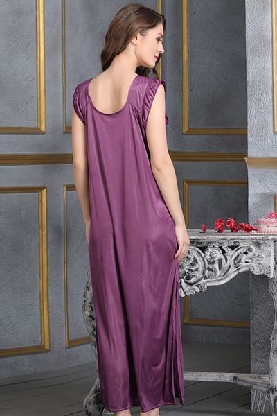 9 Pcs Bridal Nightwear Set in Purple