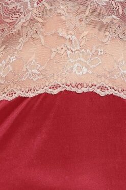 Long Night Dress & Robe Set in Maroon