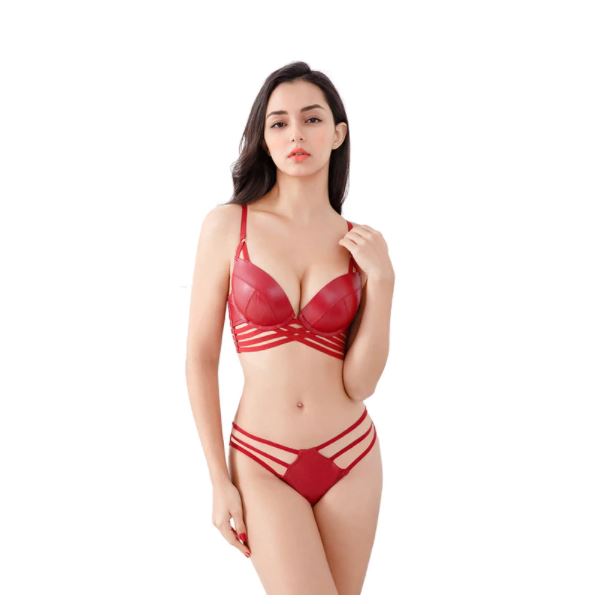 BEFORW Womens Sexy Letter Bra And Panty Set Back Comfortable Push